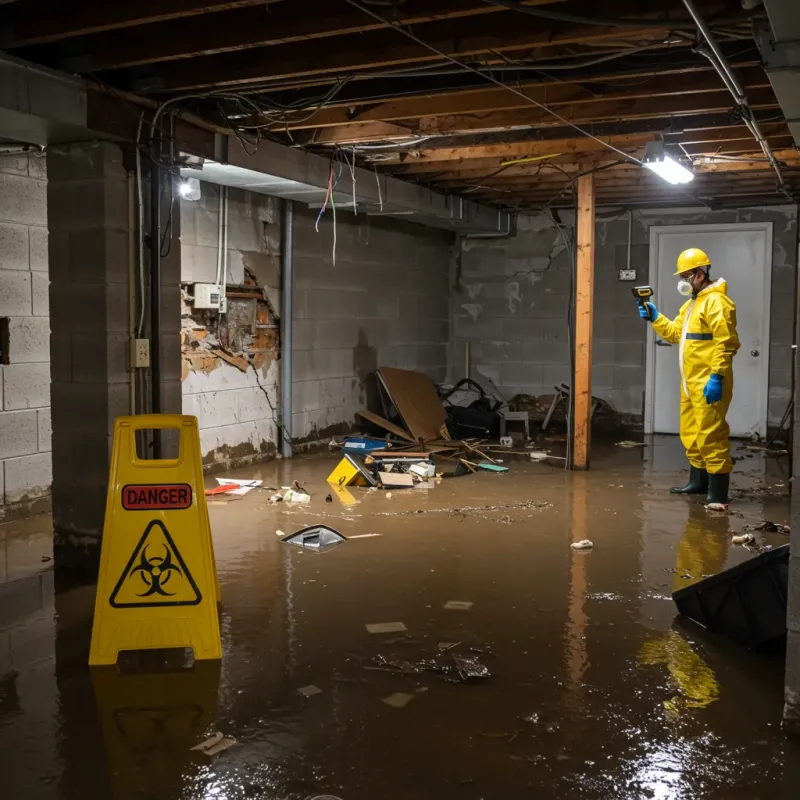 Flooded Basement Electrical Hazard in Ada, OH Property